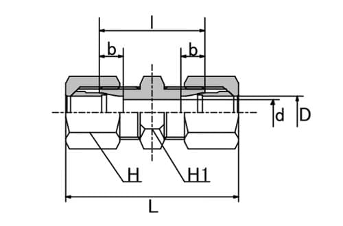 bsbm（真鍮）製ユニオンの図面